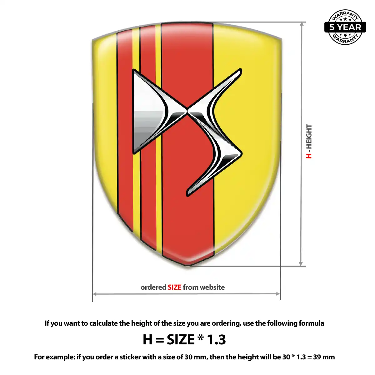 Citroen 3D Logo Sticker Interior Elegance