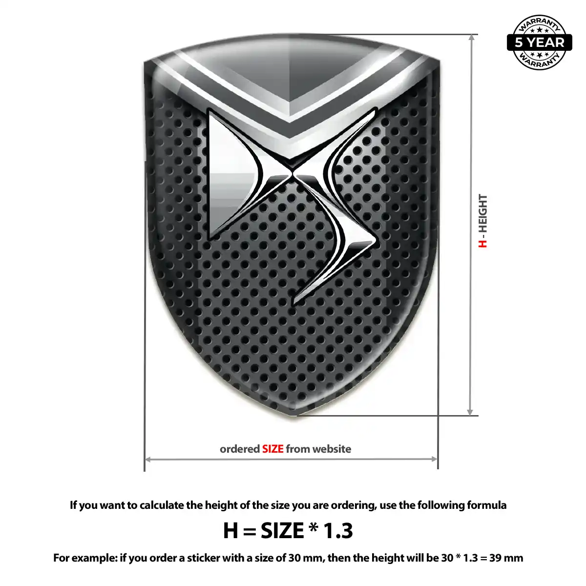 Citroen 3D Logo Sticker Prestige Line