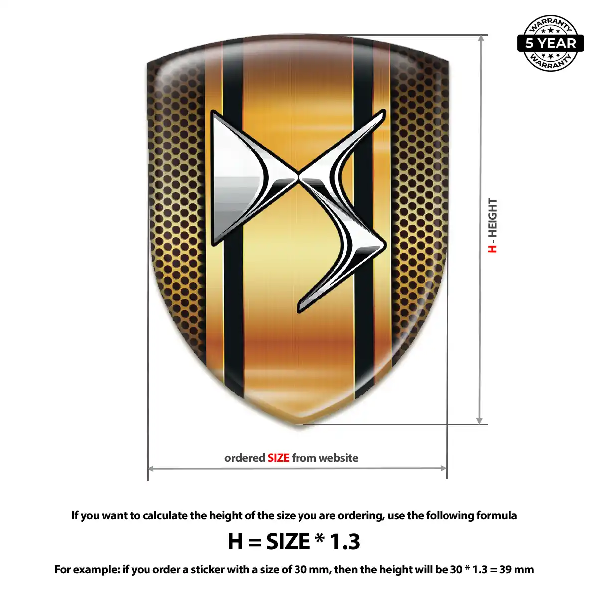 Citroen 3D Logo Sticker Prime Quality