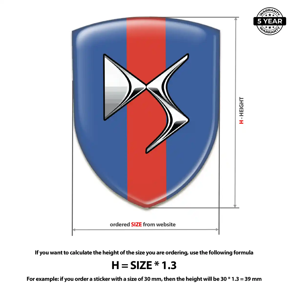 Citroen 3D Logo Sticker Refined Design