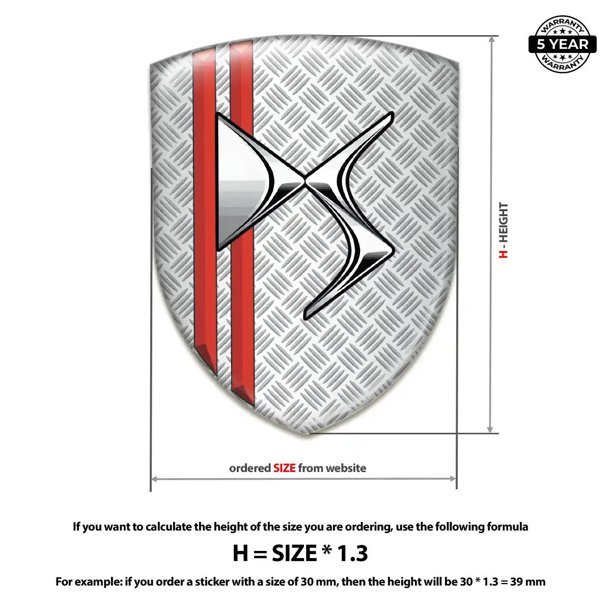 Citroen 3D Logo Sticker Sleek Style
