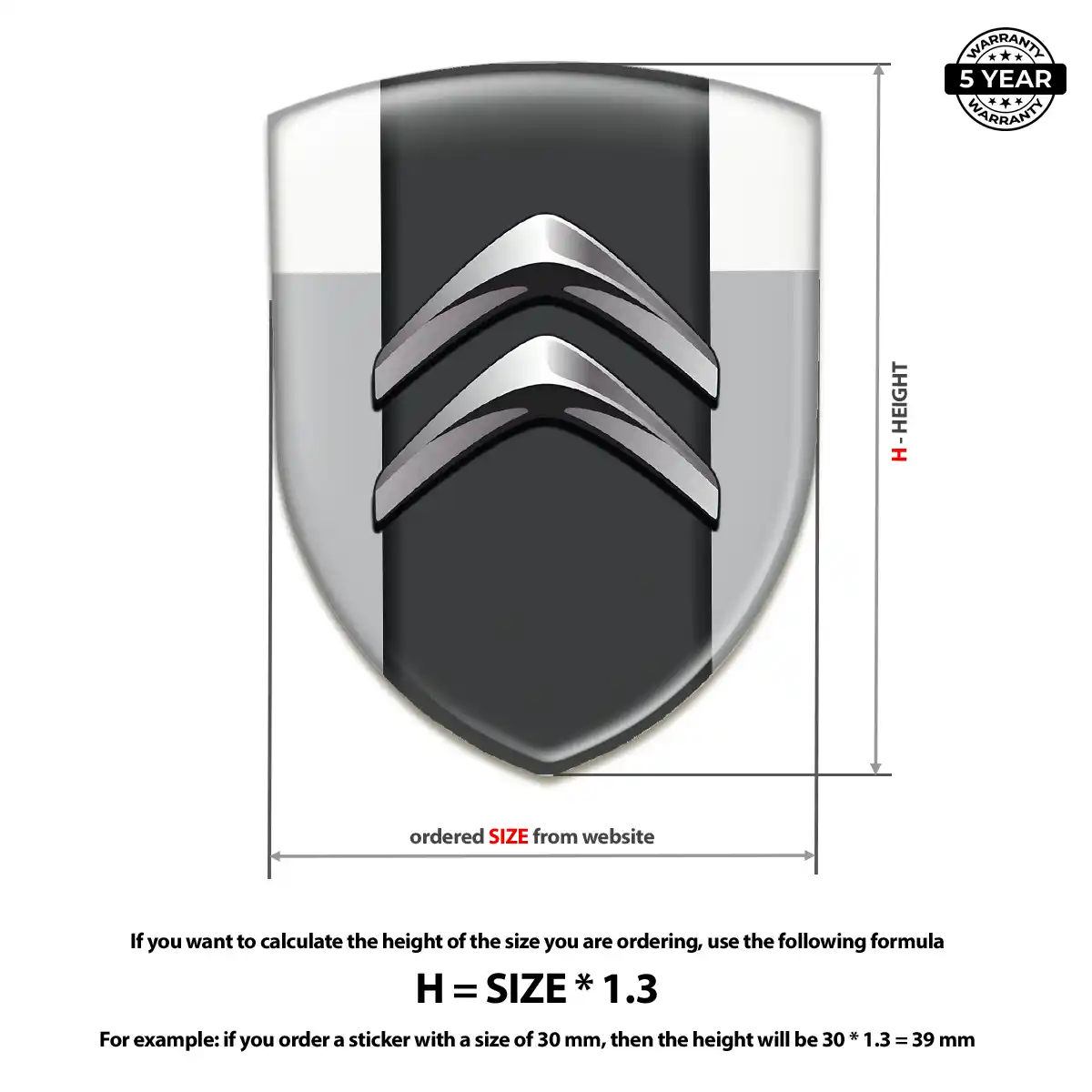 Citroen 3D Logo Sticker Superior Craft