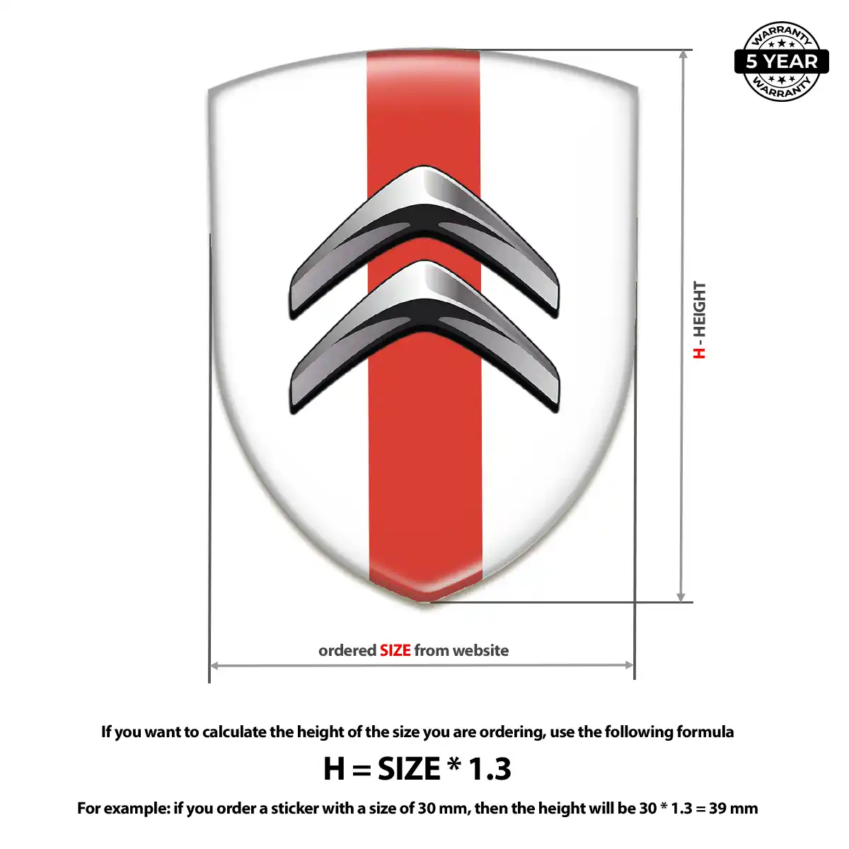 Citroen 3D Resin Sticker Opulent Line