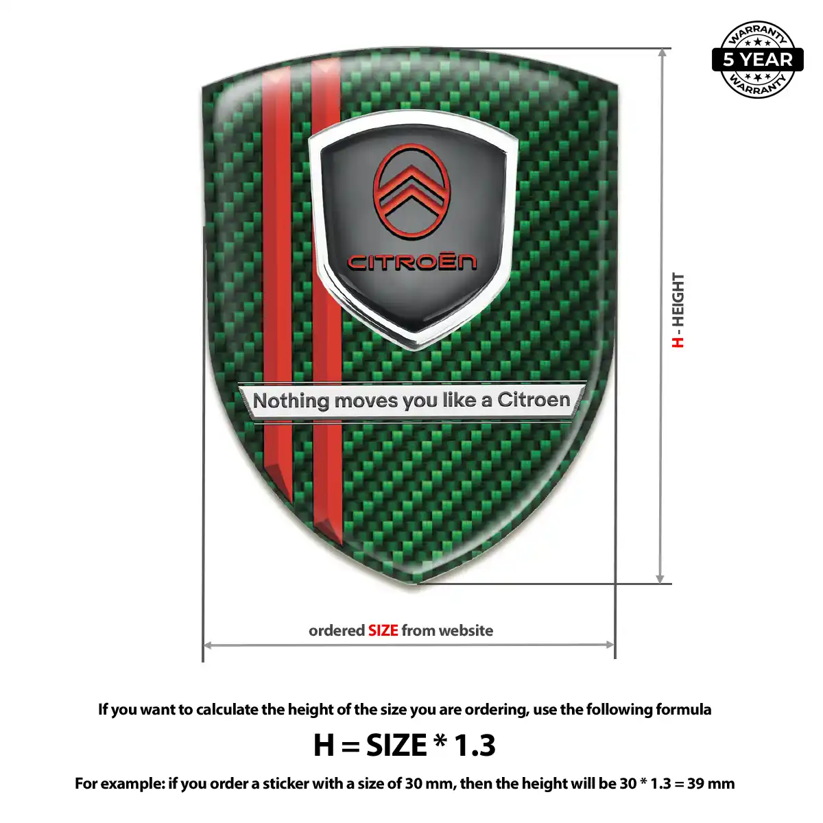 Citroen Automotive Emblem Sticker Elite Finish