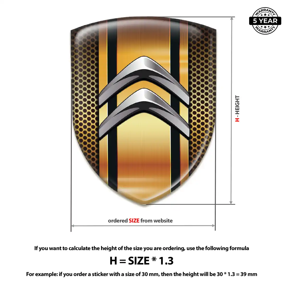 Citroen Automotive Emblem Sticker Interior Elegance