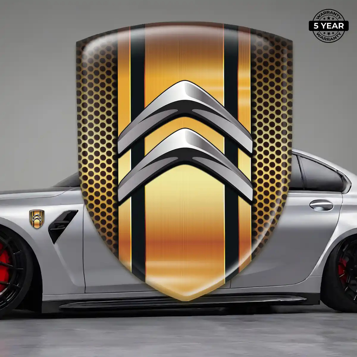 Citroen Automotive Emblem Sticker Interior Elegance