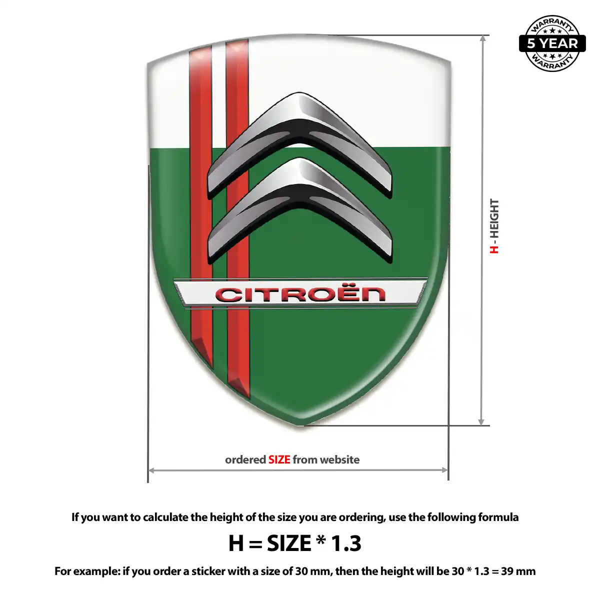 Citroen Automotive Emblem Sticker Interior Luxe