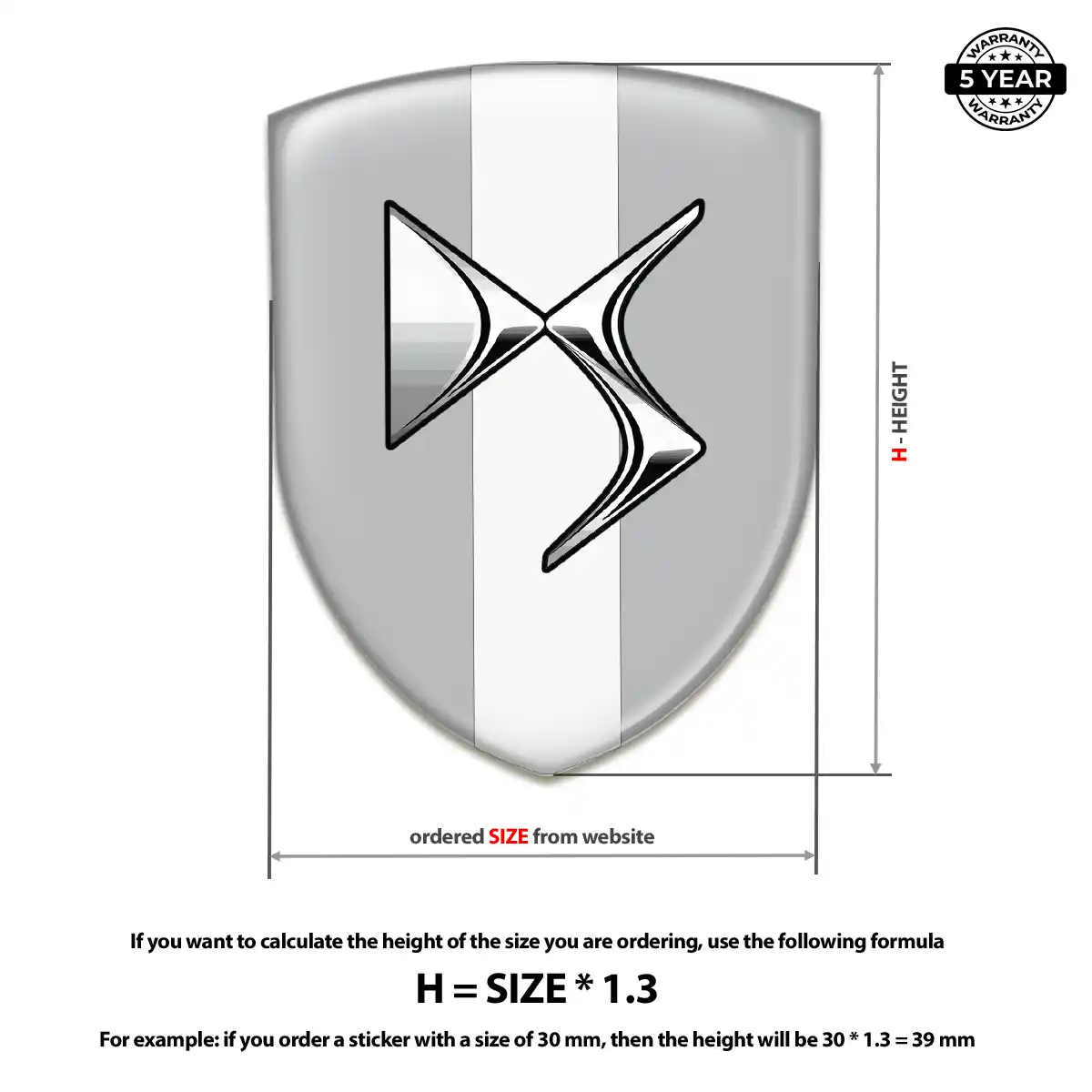 Citroen Automotive Emblem Sticker Prestige Line