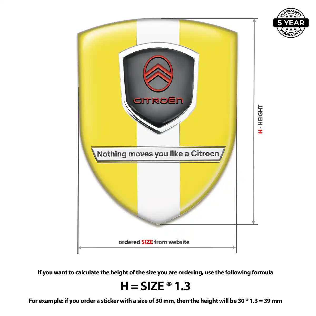 Citroen Automotive Emblem Sticker Refined Design