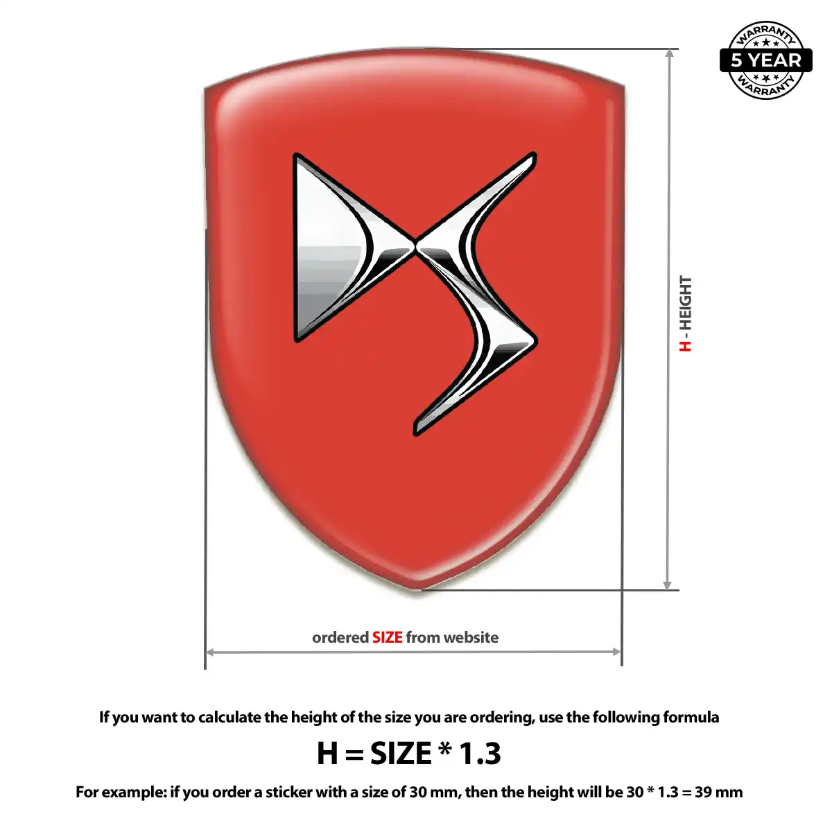 Citroen Automotive Emblem Sticker Signature Grade