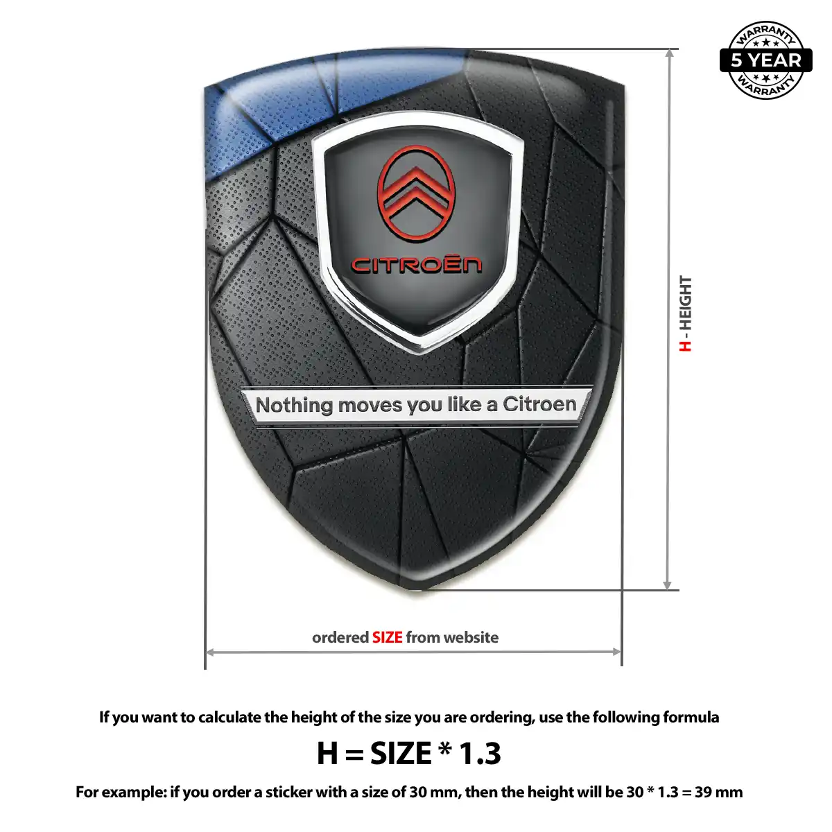 Citroen Automotive Emblem Sticker Sleek Style