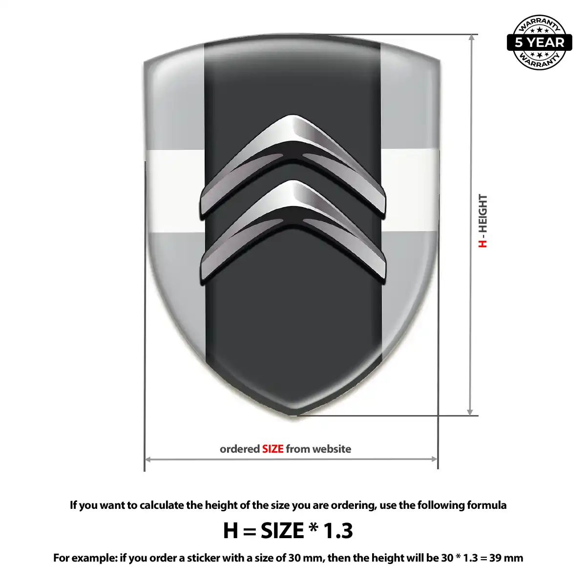 Citroen Automotive Emblem Sticker Superior Craft