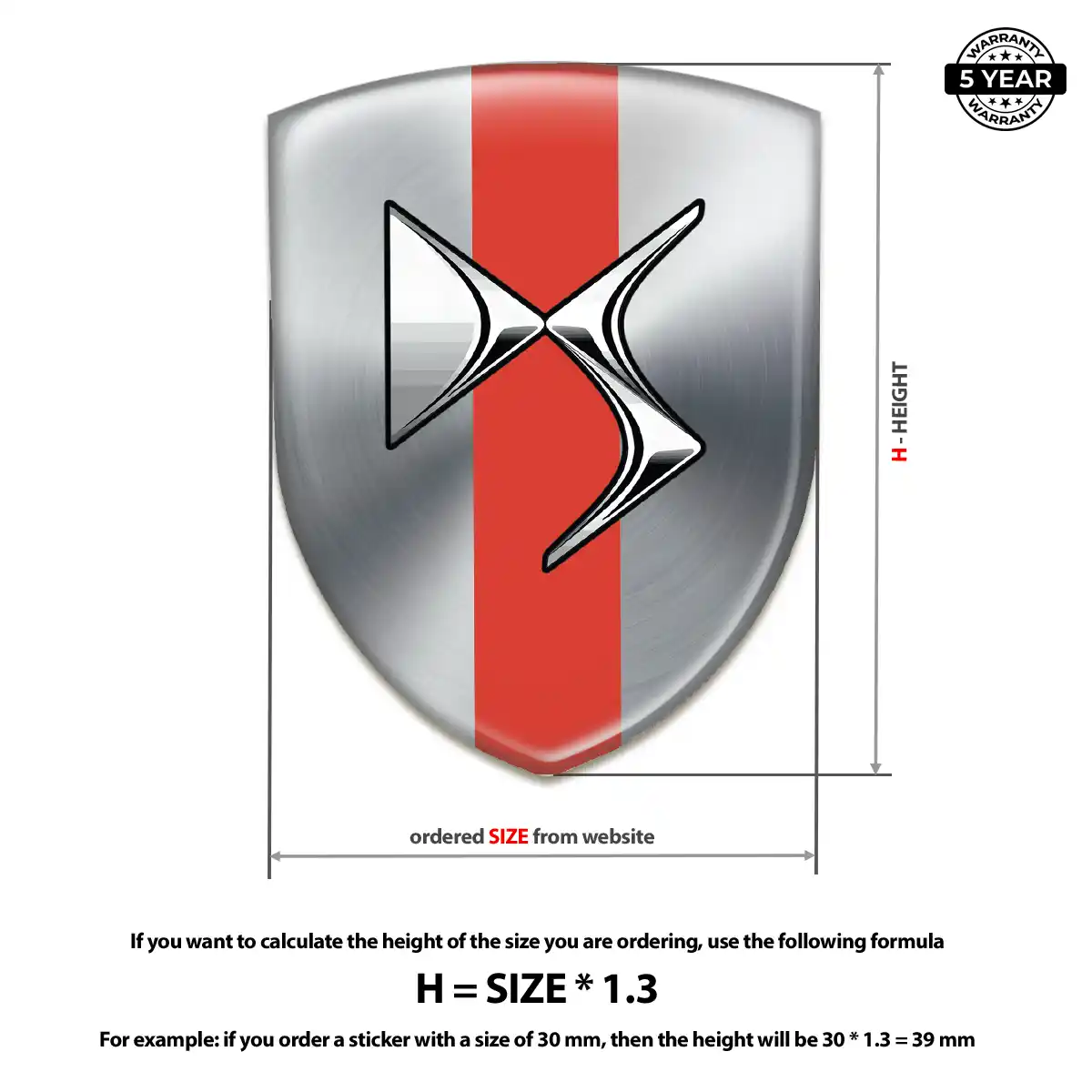 Citroen Automotive Logo Sticker Deluxe Edition