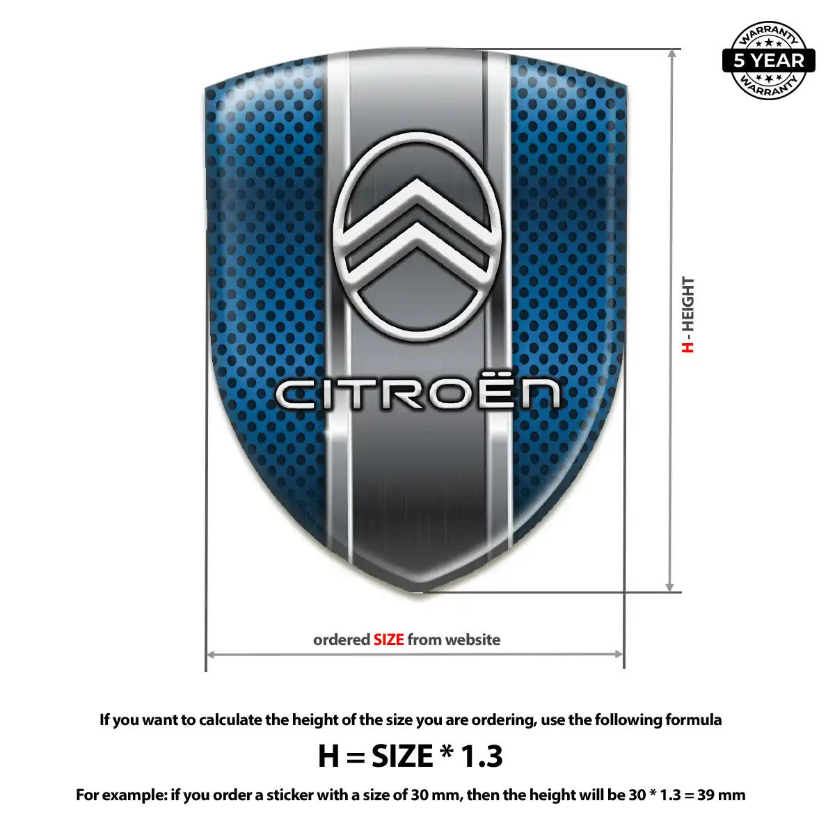 Citroen Automotive Logo Sticker Exclusive Series