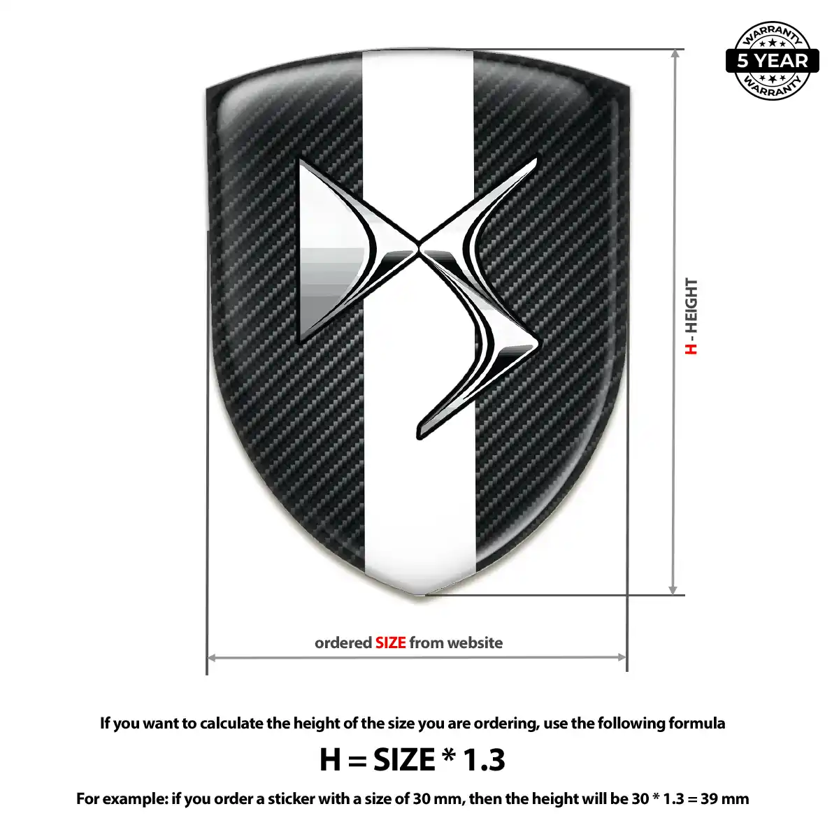 Citroen Automotive Logo Sticker Interior Elegance