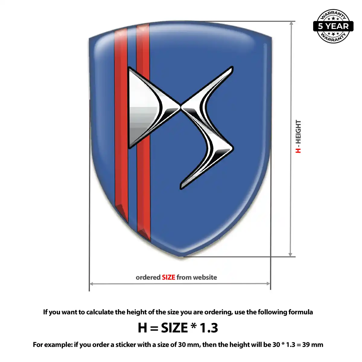Citroen Automotive Logo Sticker Interior Luxe