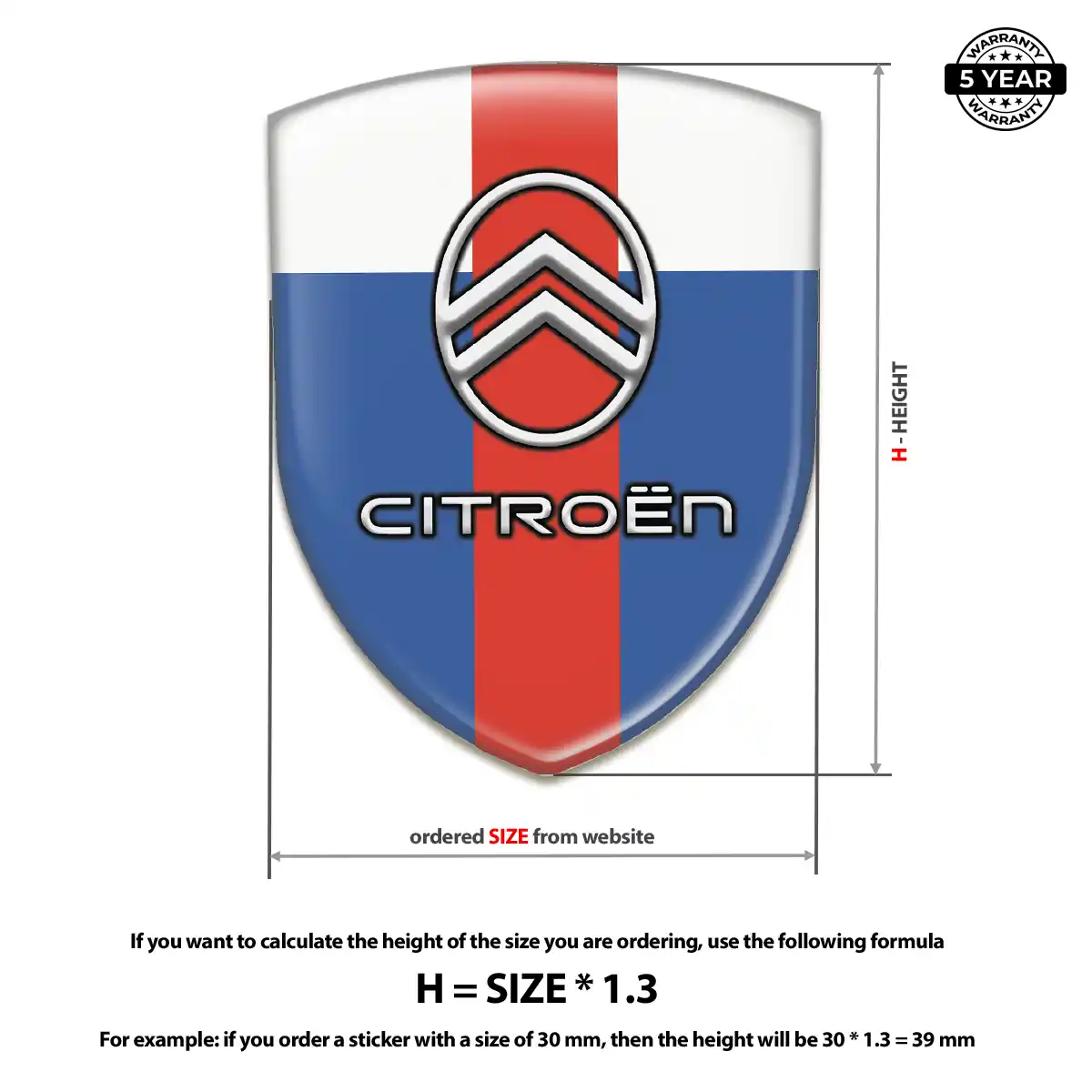 Citroen Automotive Logo Sticker Outer Style