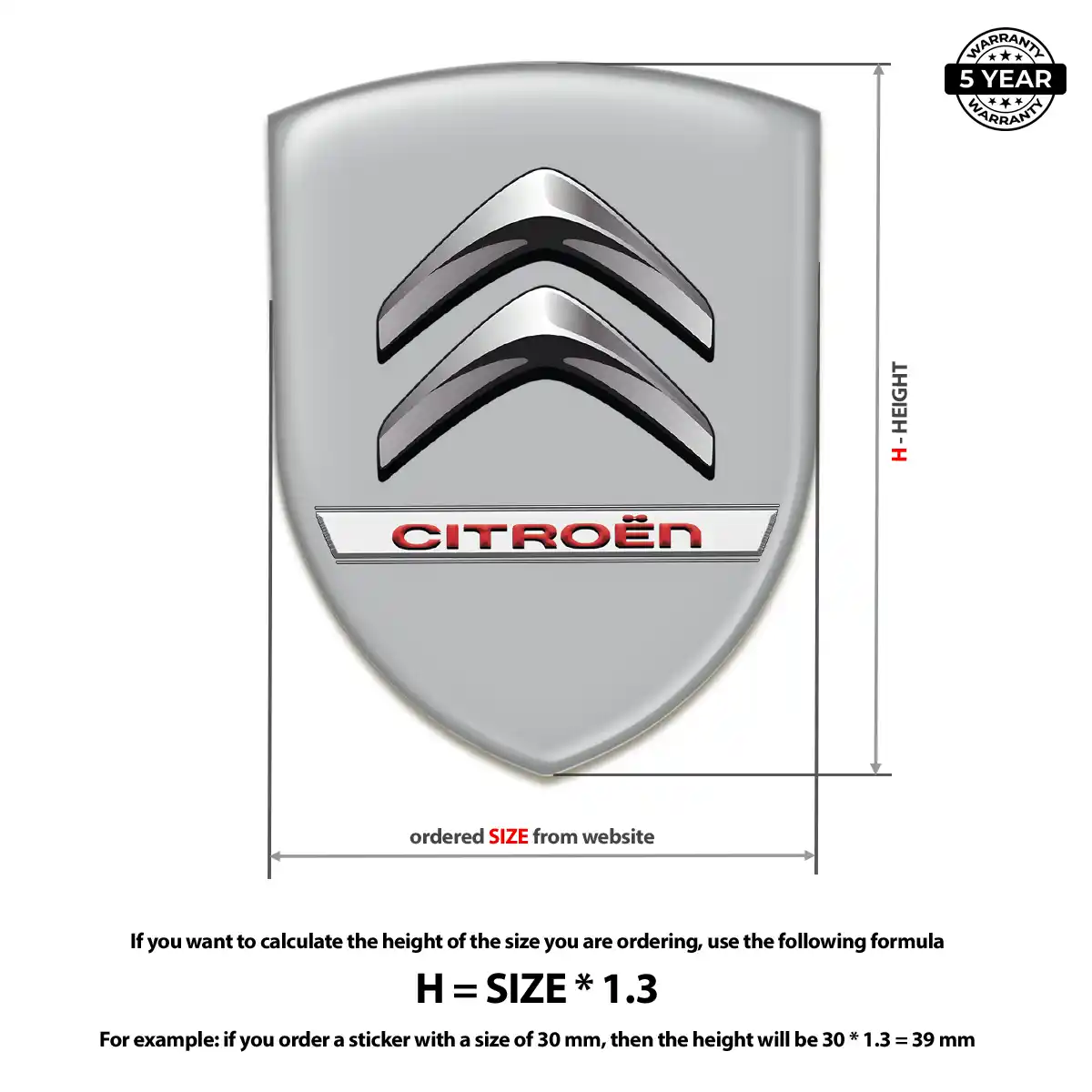 Citroen Automotive Logo Sticker Prestige Line