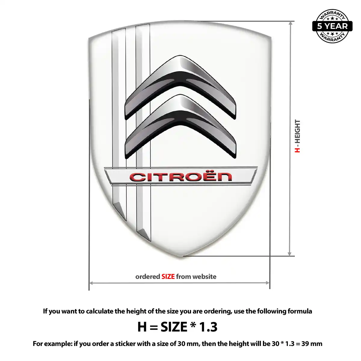 Citroen Automotive Logo Sticker Prime Quality