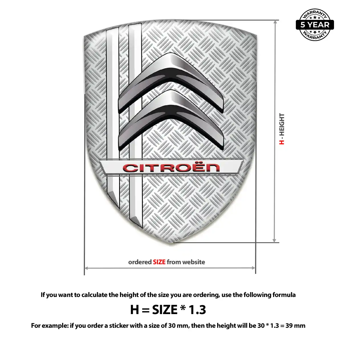 Citroen Automotive Logo Sticker Refined Design