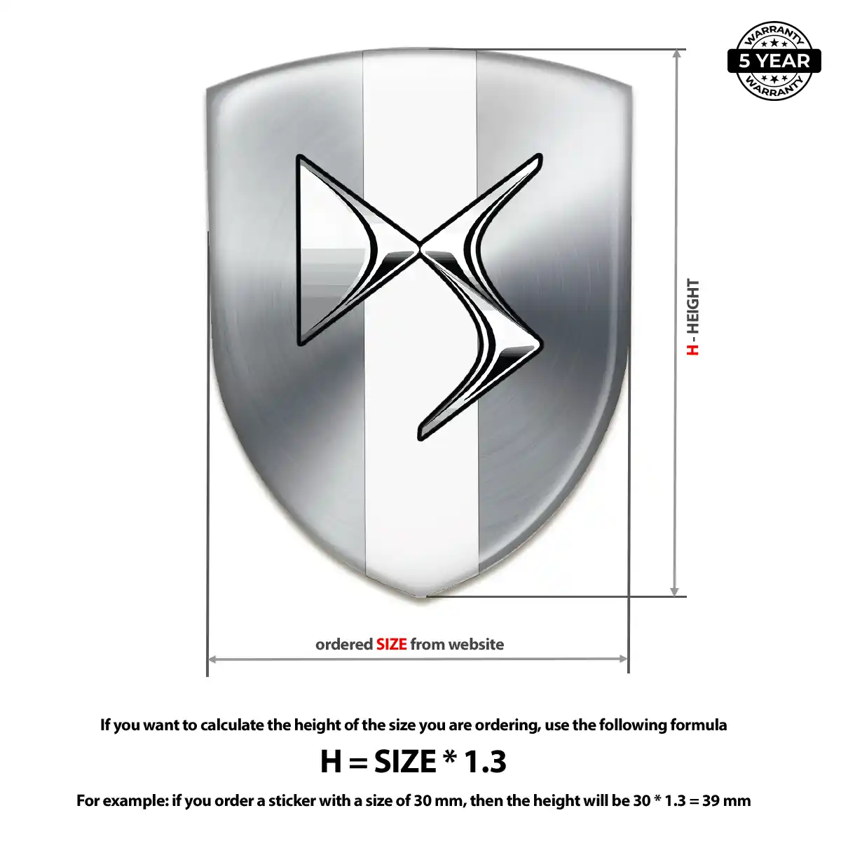 Citroen Automotive Logo Sticker Resin Elite