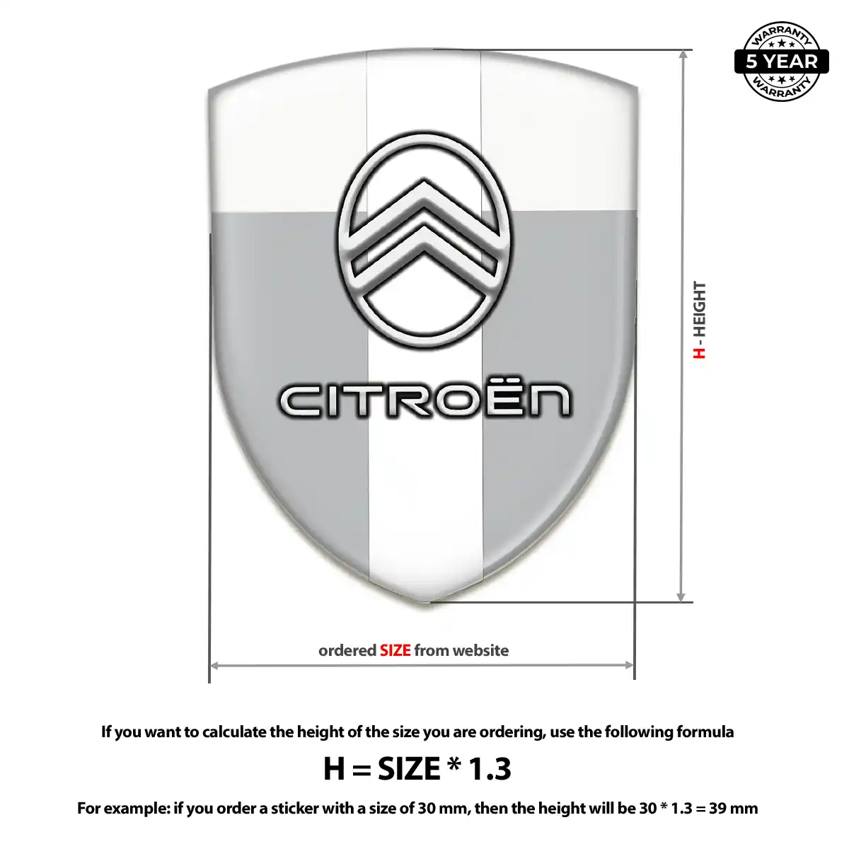 Citroen Automotive Logo Sticker Sleek Style