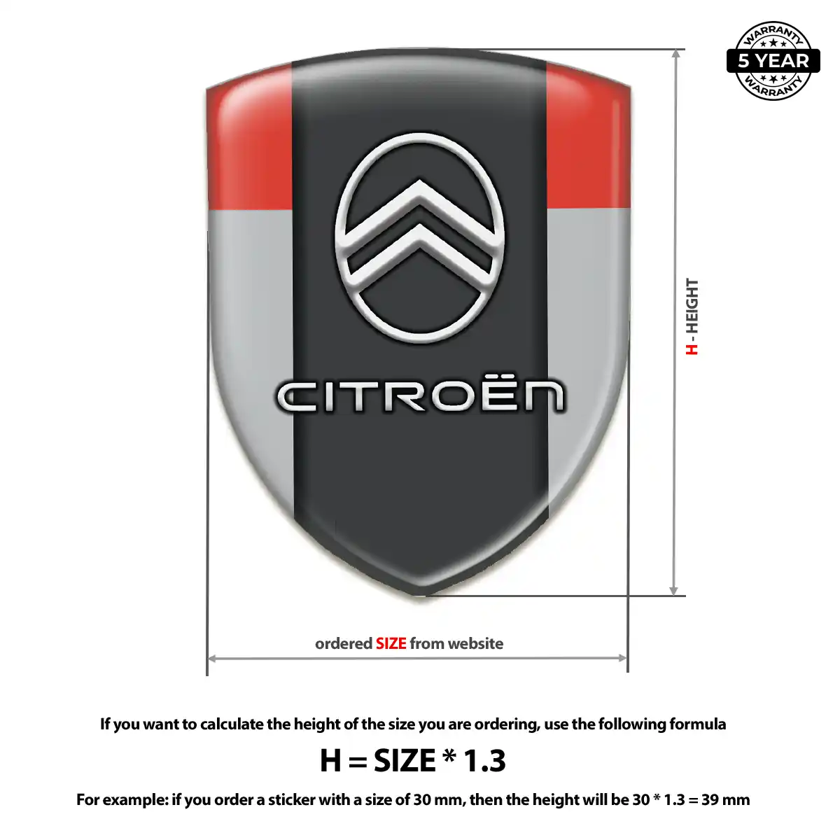 Citroen Automotive Logo Sticker Superior Craft