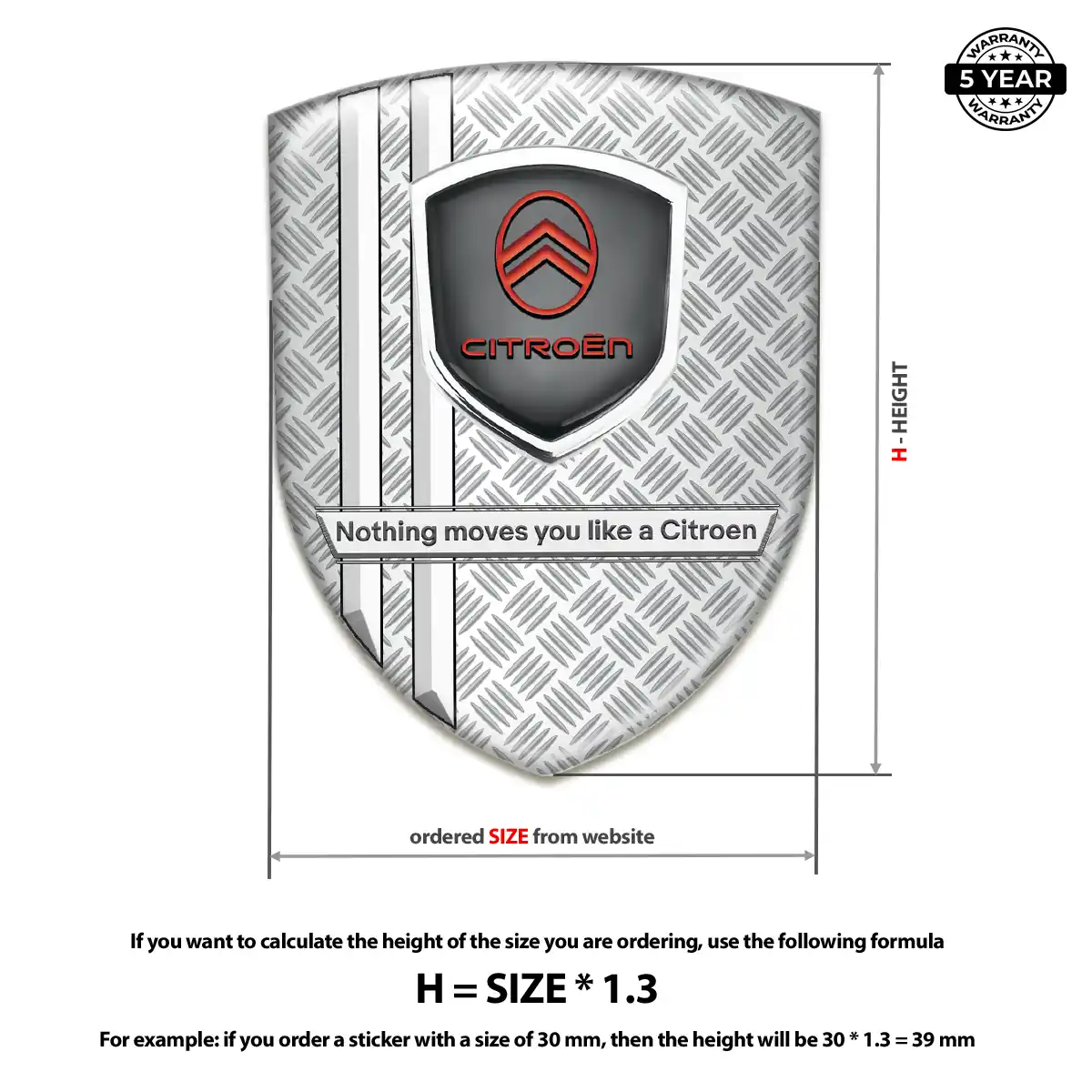 Citroen Automotive Resin Decal Cabin Style