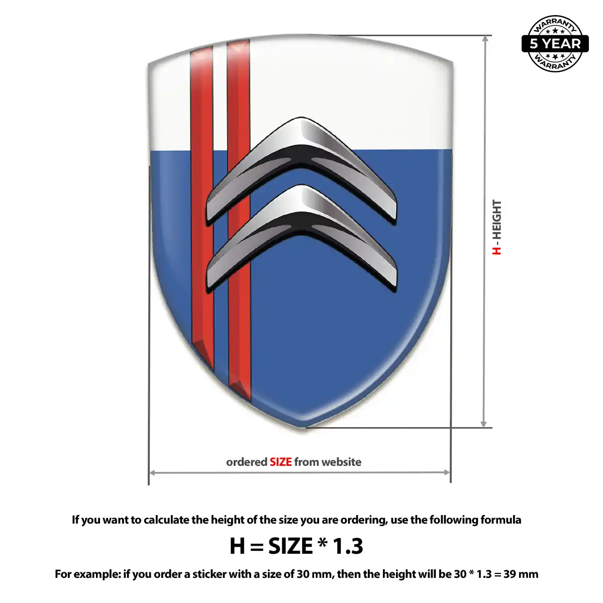Citroen Automotive Resin Decal Elite Edition