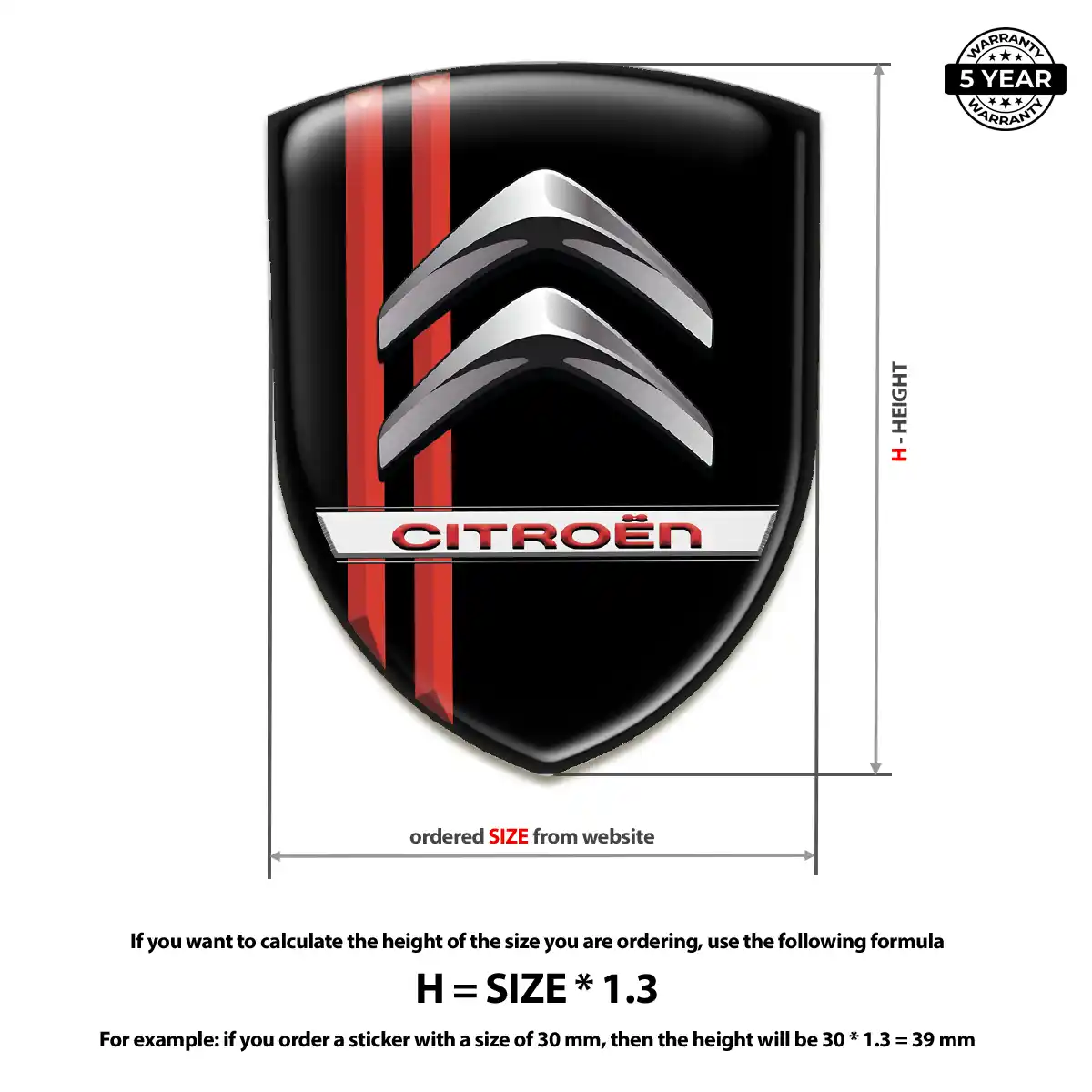 Citroen Automotive Resin Decal Noble Edition