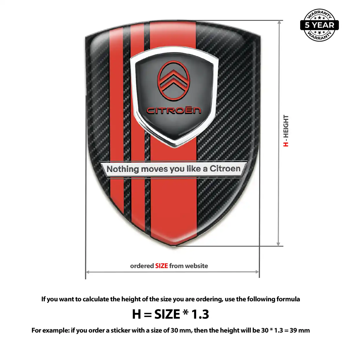 Citroen Automotive Resin Decal Opulent Line