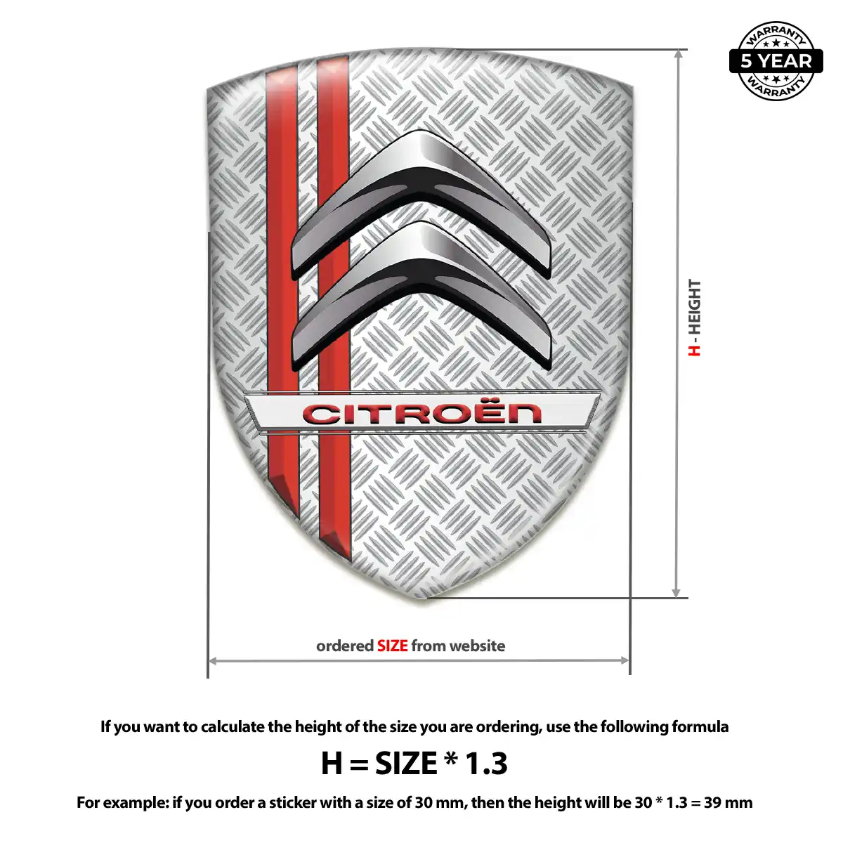 Citroen Automotive Resin Decal Prestige Line