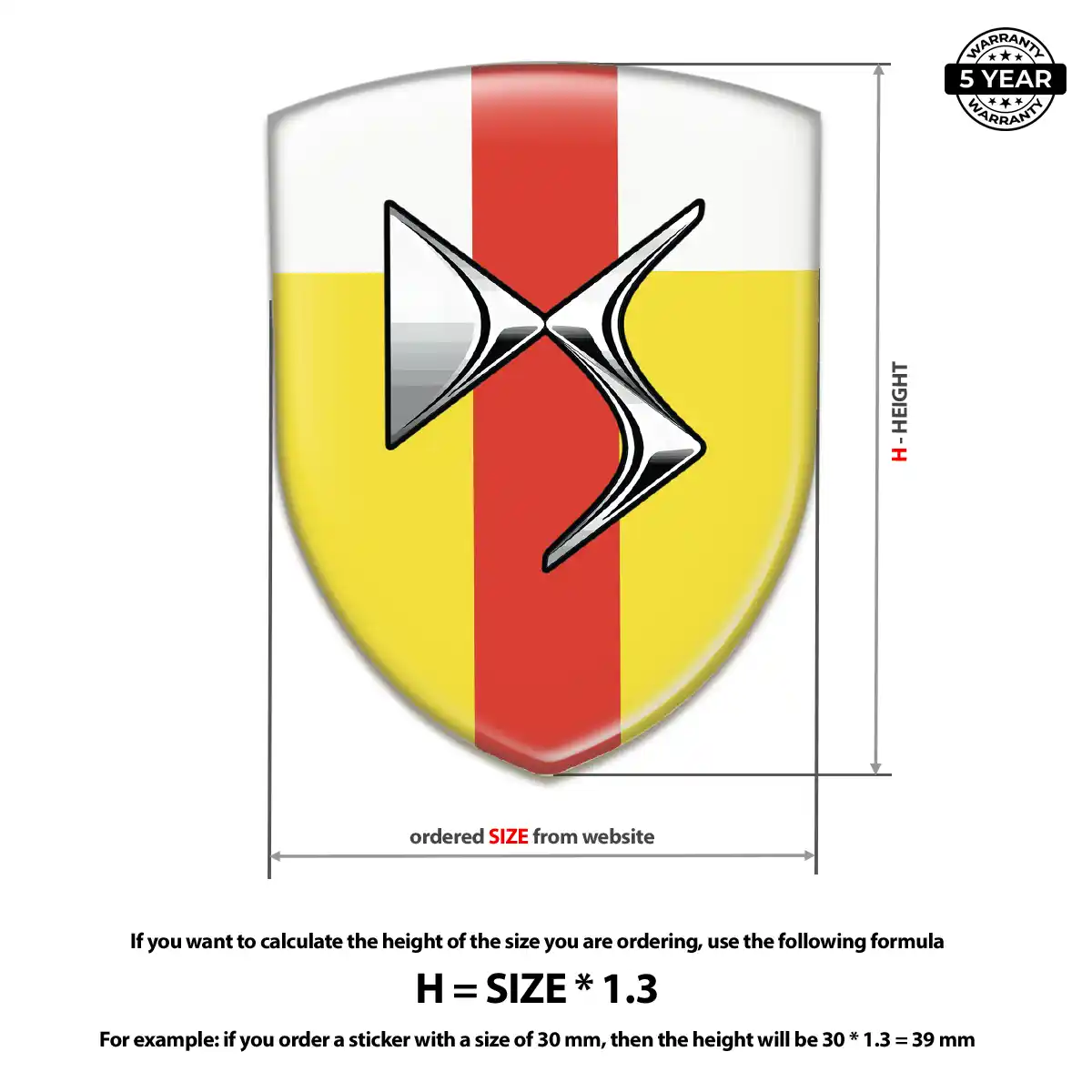 Citroen Automotive Resin Decal Prime Quality