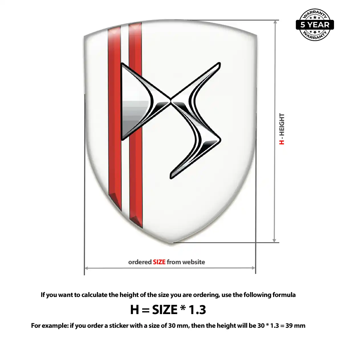 Citroen Automotive Resin Decal Signature Grade