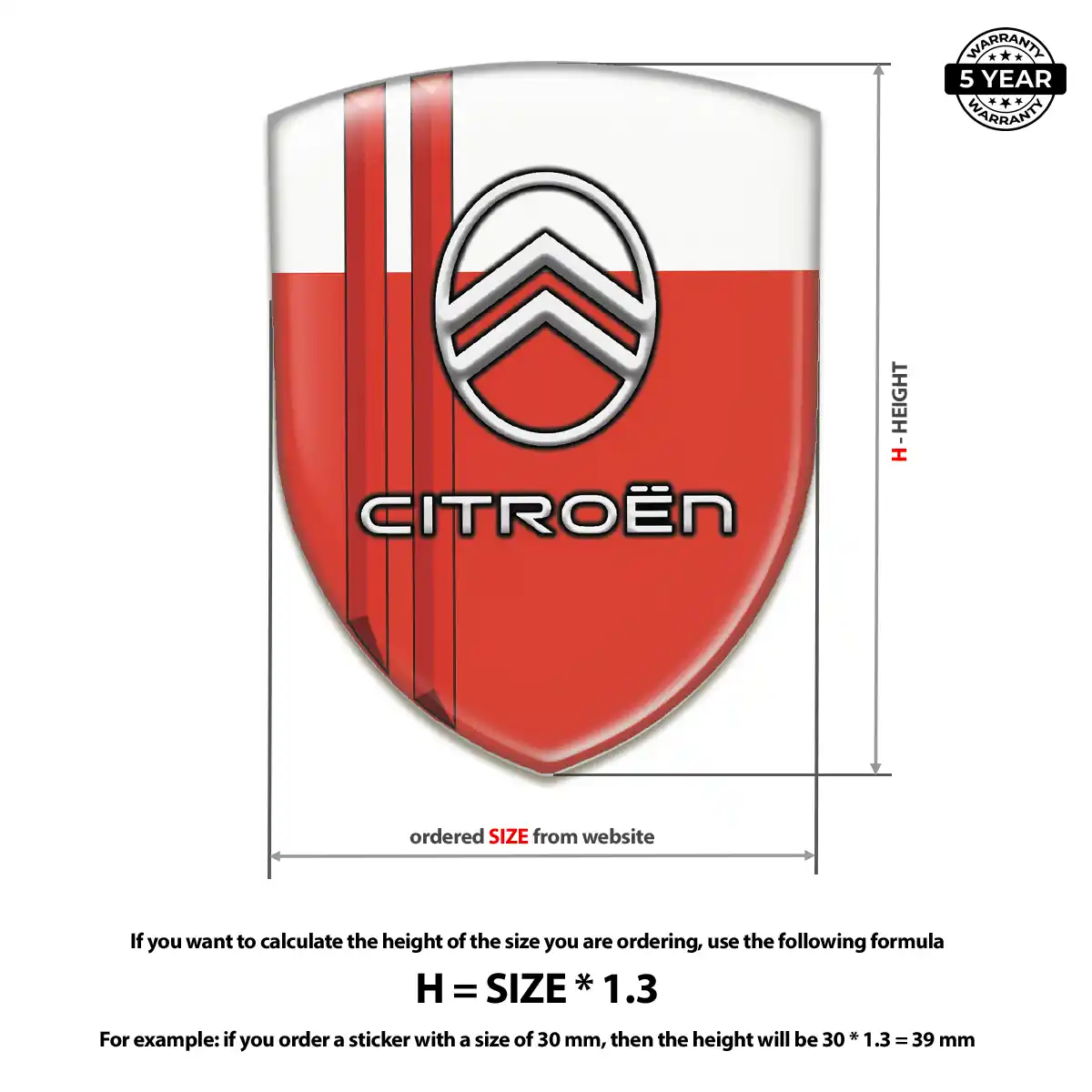 Citroen Automotive Resin Decal Superior Craft