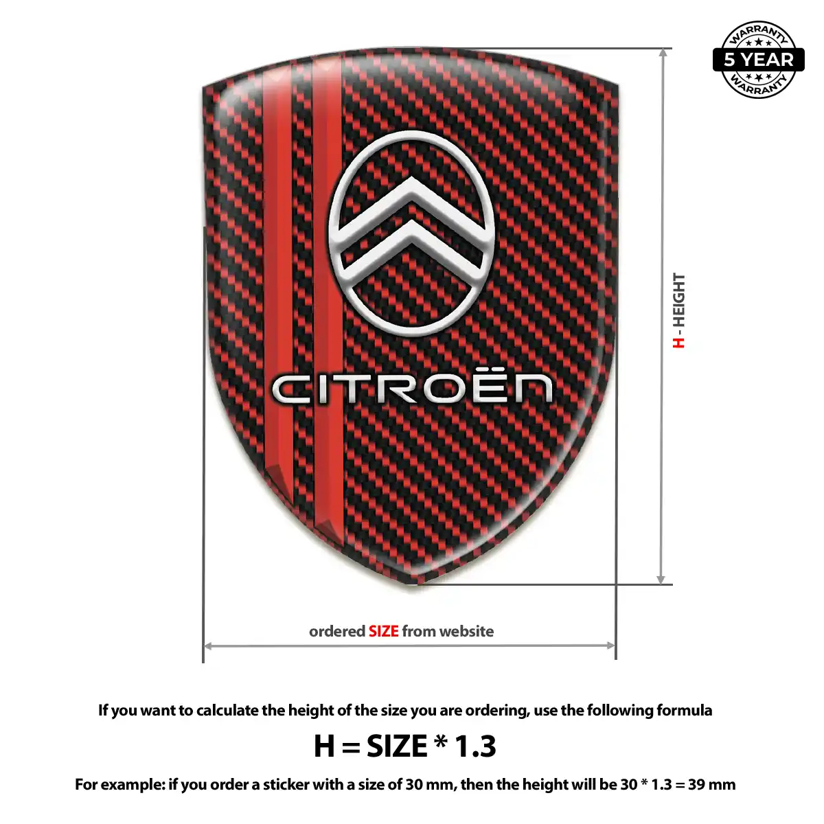 Citroen Badge Premium Dome