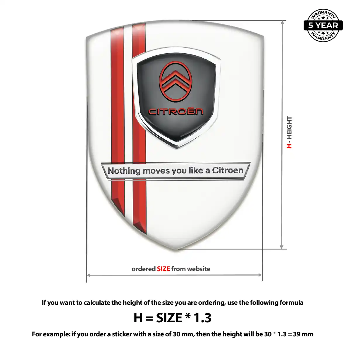 Citroen Badge Resin Elite