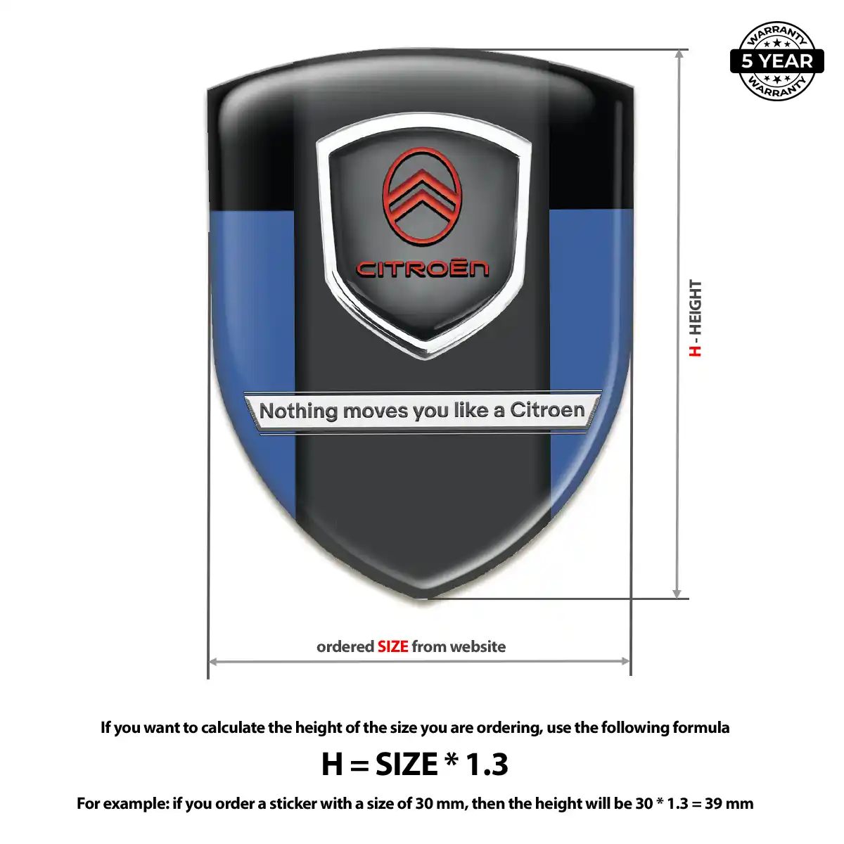Citroen Badge Resin Luxe