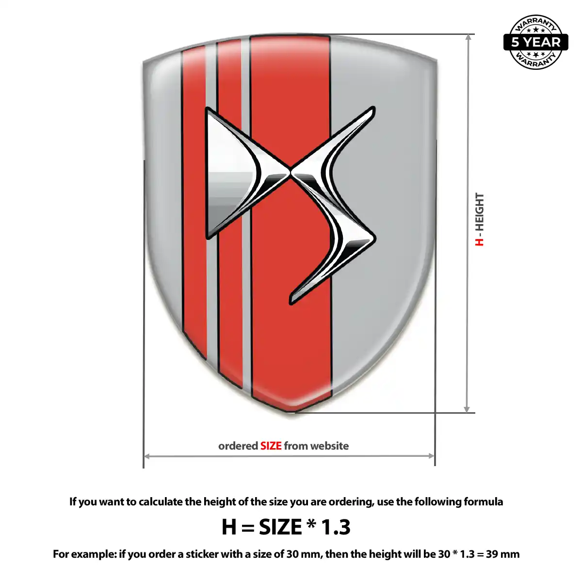 Citroen Car Badge Sticker Opulent Line