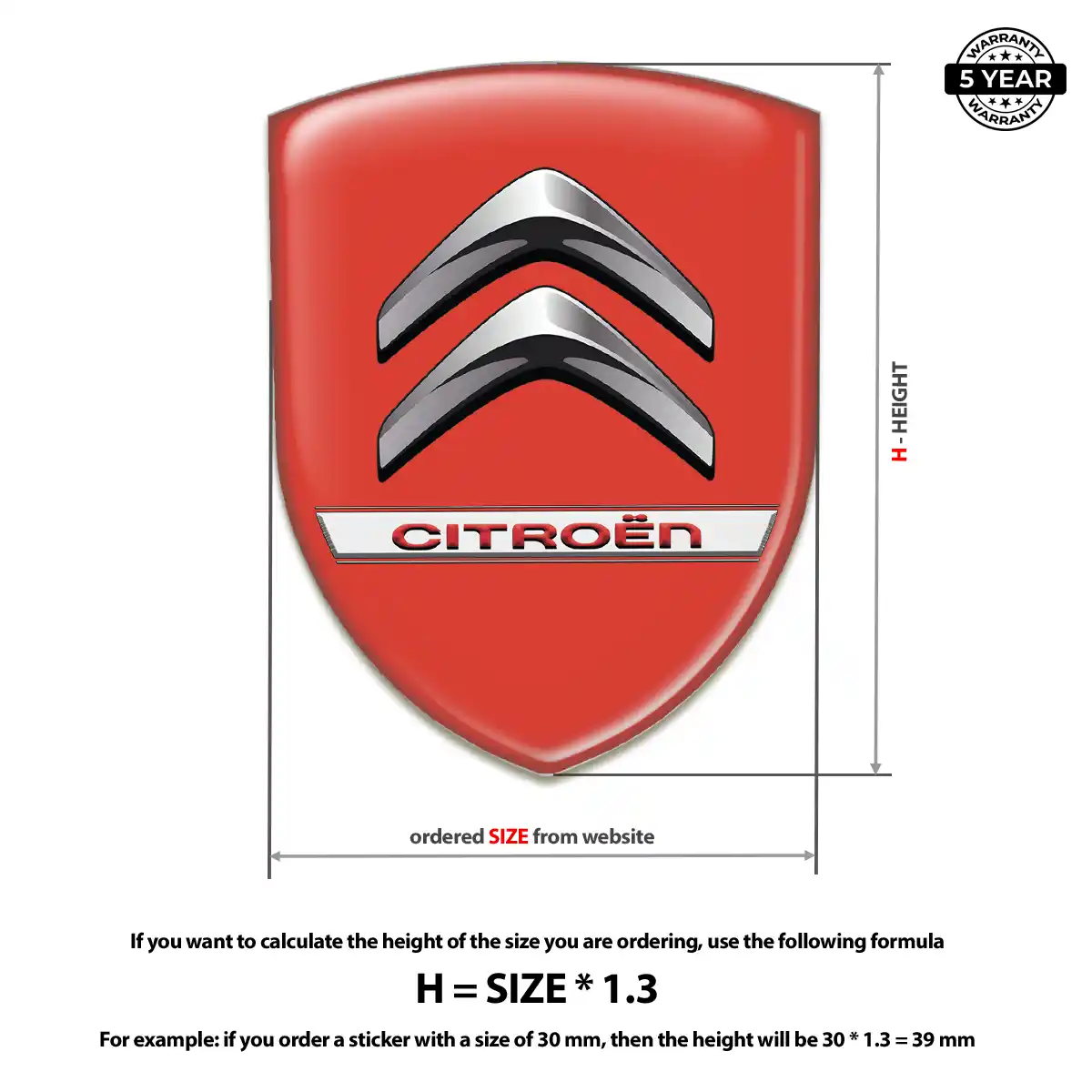 Citroen Car Badge Sticker Sleek Style