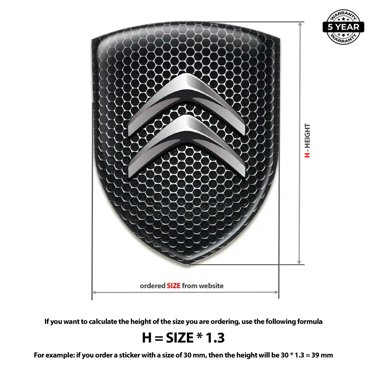Citroen Car Badge Sticker Superior Craft