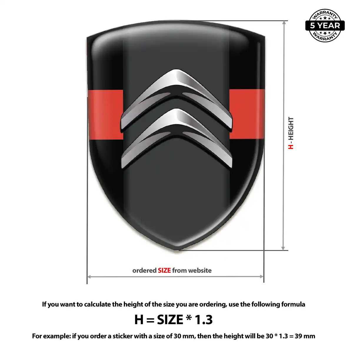 Citroen Car Emblem Decal Cabin Style