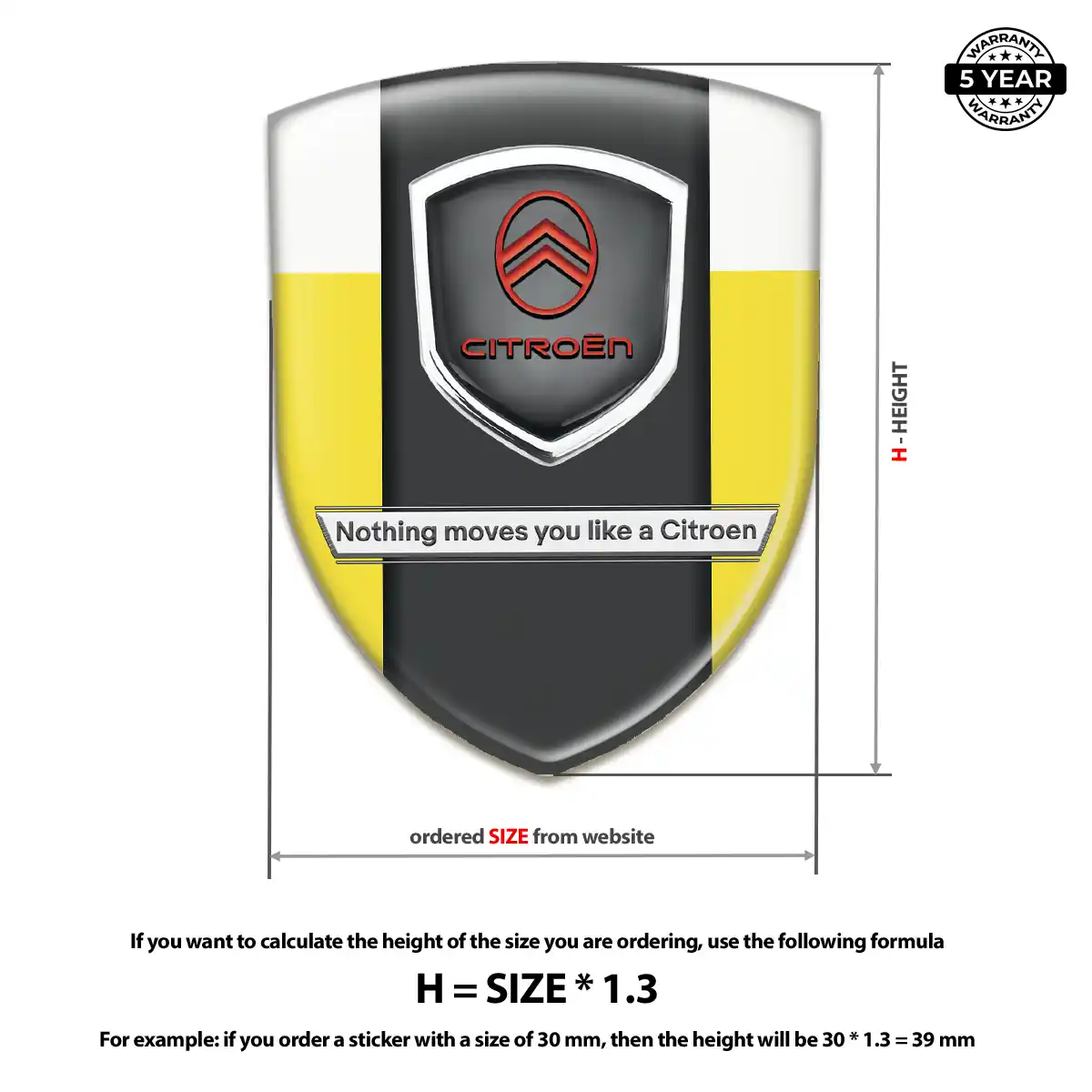 Citroen Car Emblem Decal Deluxe Edition