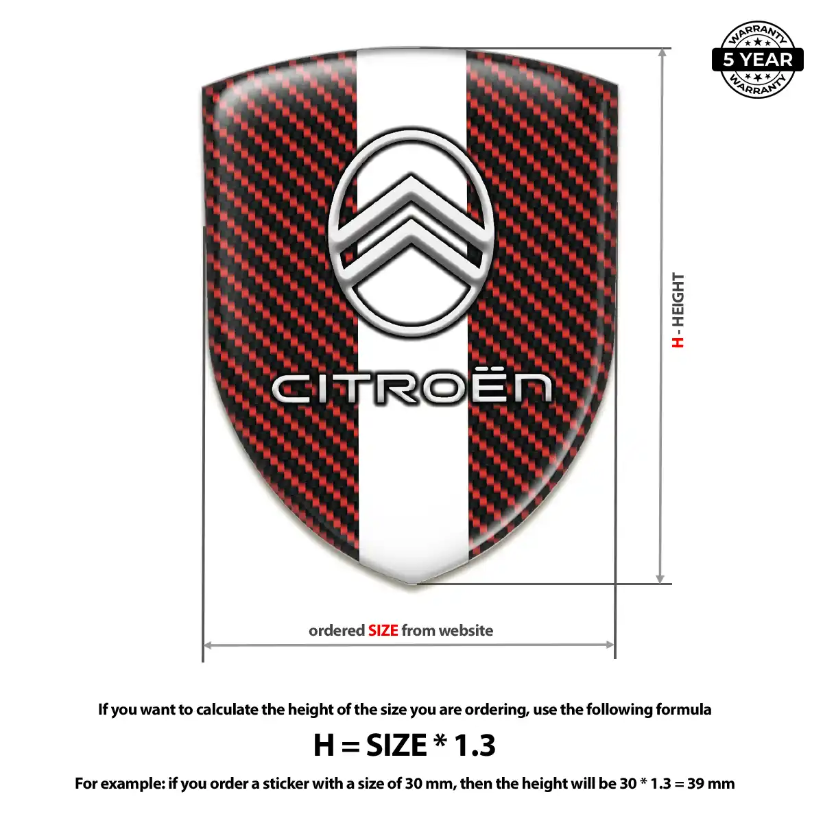 Citroen Car Emblem Decal Exclusive Series