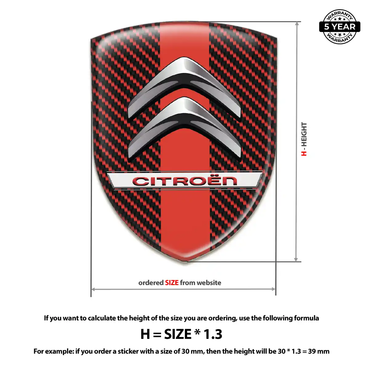 Citroen Car Emblem Decal Interior Elegance