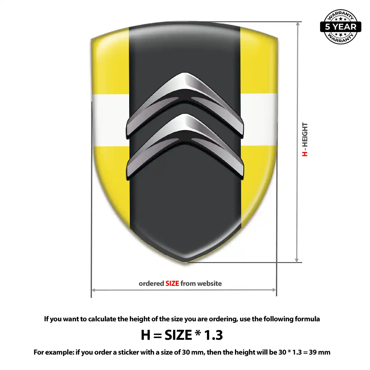 Citroen Car Emblem Decal Opulent Line