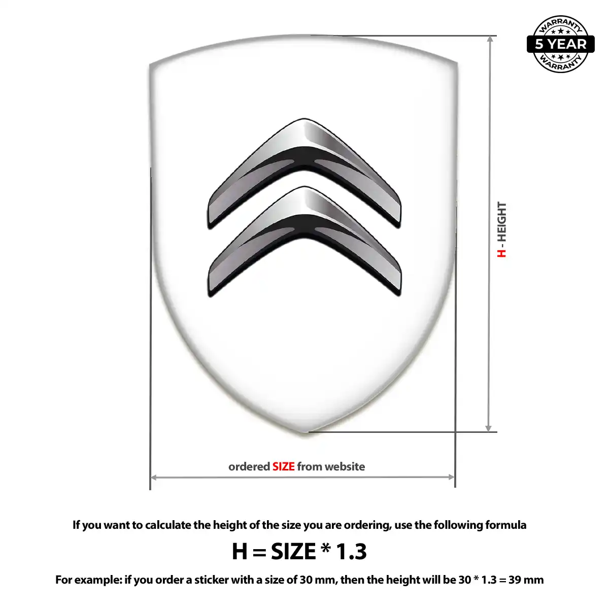 Citroen Car Emblem Decal Prestige Line