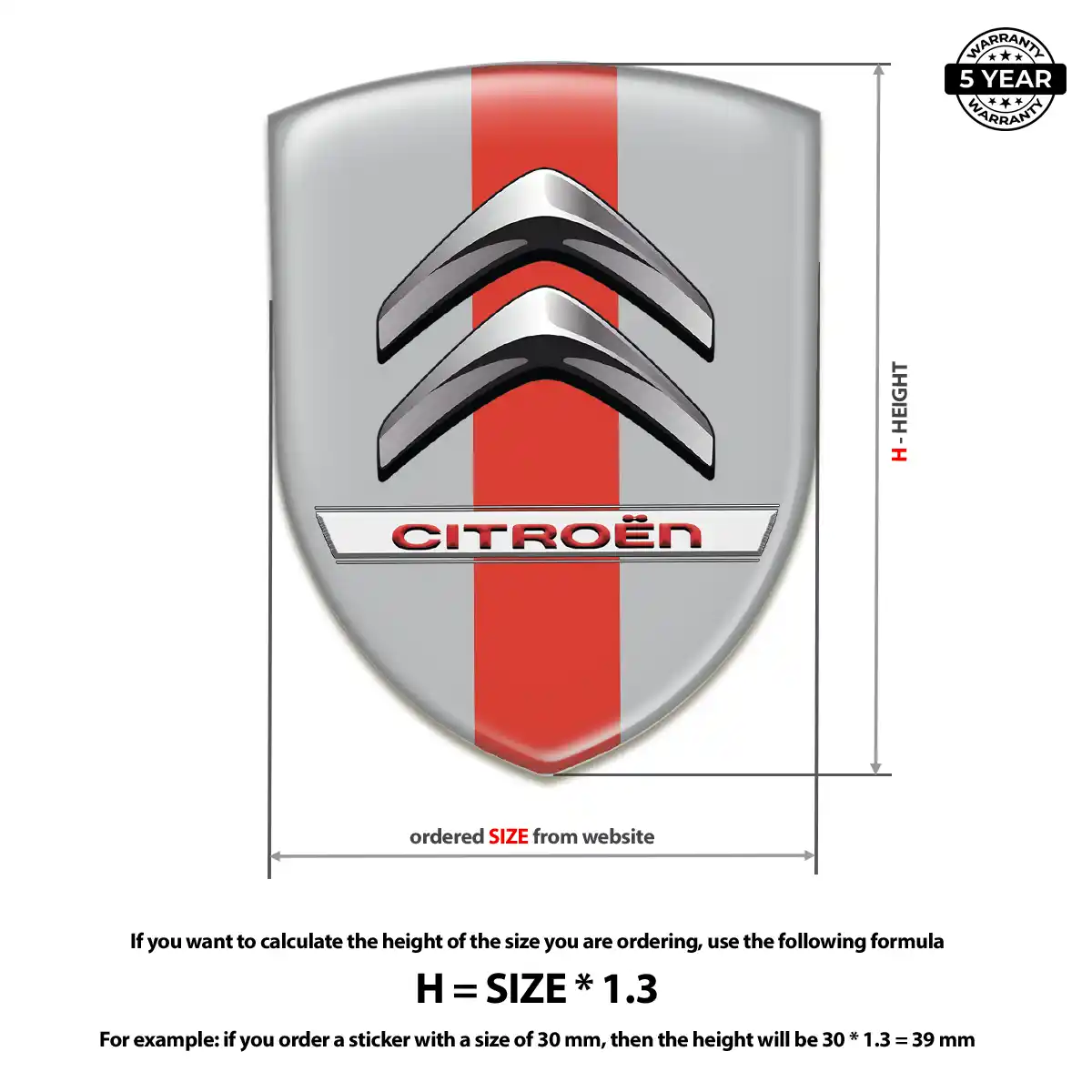Citroen Car Emblem Decal Prime Quality