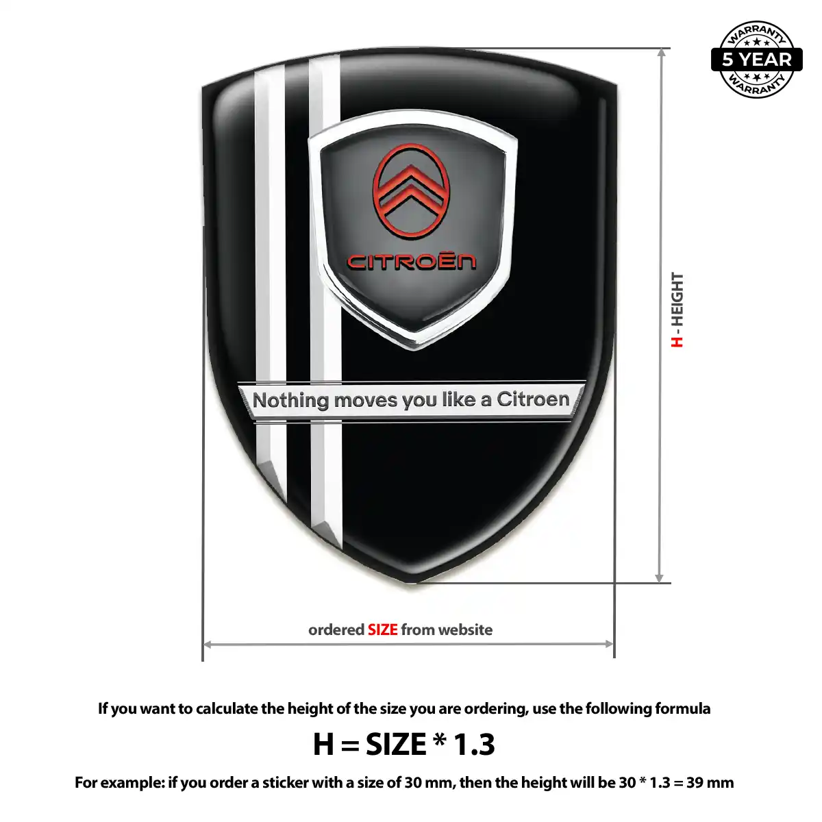 Citroen Car Emblem Overlay Cabin Style