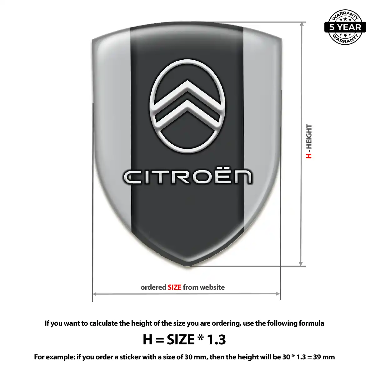 Citroen Car Emblem Overlay Elite Edition